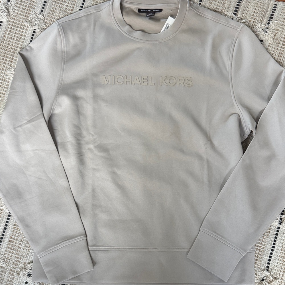 Michael Kors Cream Crewneck Men's Sweater